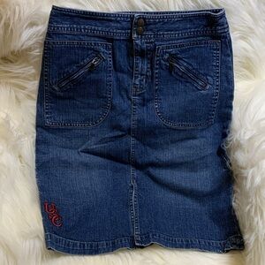 Ralph Lauren Gamecocks Denim Blue Women's Skirt